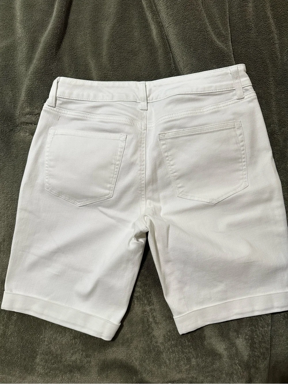 Talbots White Denim Bermuda Shorts